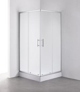 Душевой уголок MINO, мат. стекла, квадратный, хром MN-90PMS-SD-C