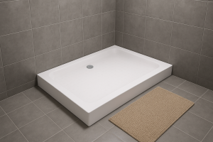 Душевой поддон прямоугольный , с сифоном, белый P-128125R-WH