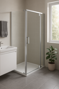 Душевой уголок VIAR, прозр. стекла, квадратный, хром VR-100CS-SW-C