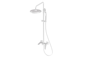 Душевая стойка со статичным изливом, VIAR, белый, 28511VRW