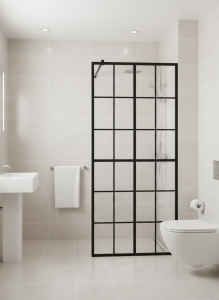 Душевая перегородка (глух.) ESTENA, прозрачн. стекло, черная EN-86С-ST-B