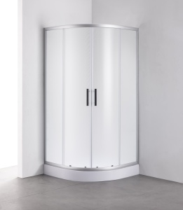 Душевой уголок MINO, мат. стекла, полукруг, хром MN-90PMCS-SD-C