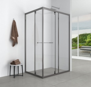 Душевой уголок DUERO, прямоугольный, шоверама 1200*800*1950 мм, черный (DR-128CR-SH-GB) 