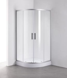 Душевой уголок MINO, прозр. стекла, полукруг, хром MN-90PСCS-SD-C