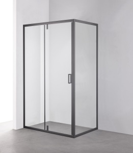 Душевой уголок DUERO, прямоугольный, черный DR-128CR-SW-GB